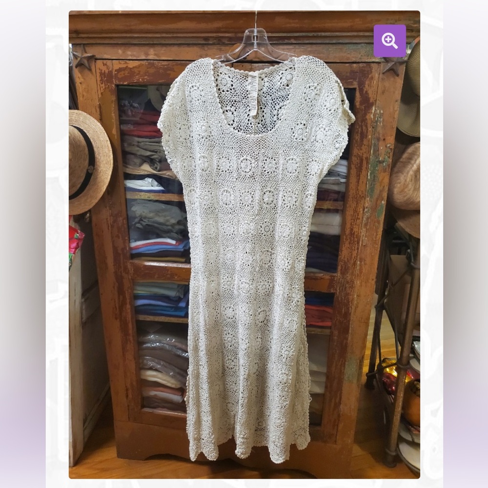 Magnolia Pearl Cream Crochet Maxi Dress 
Hand Made